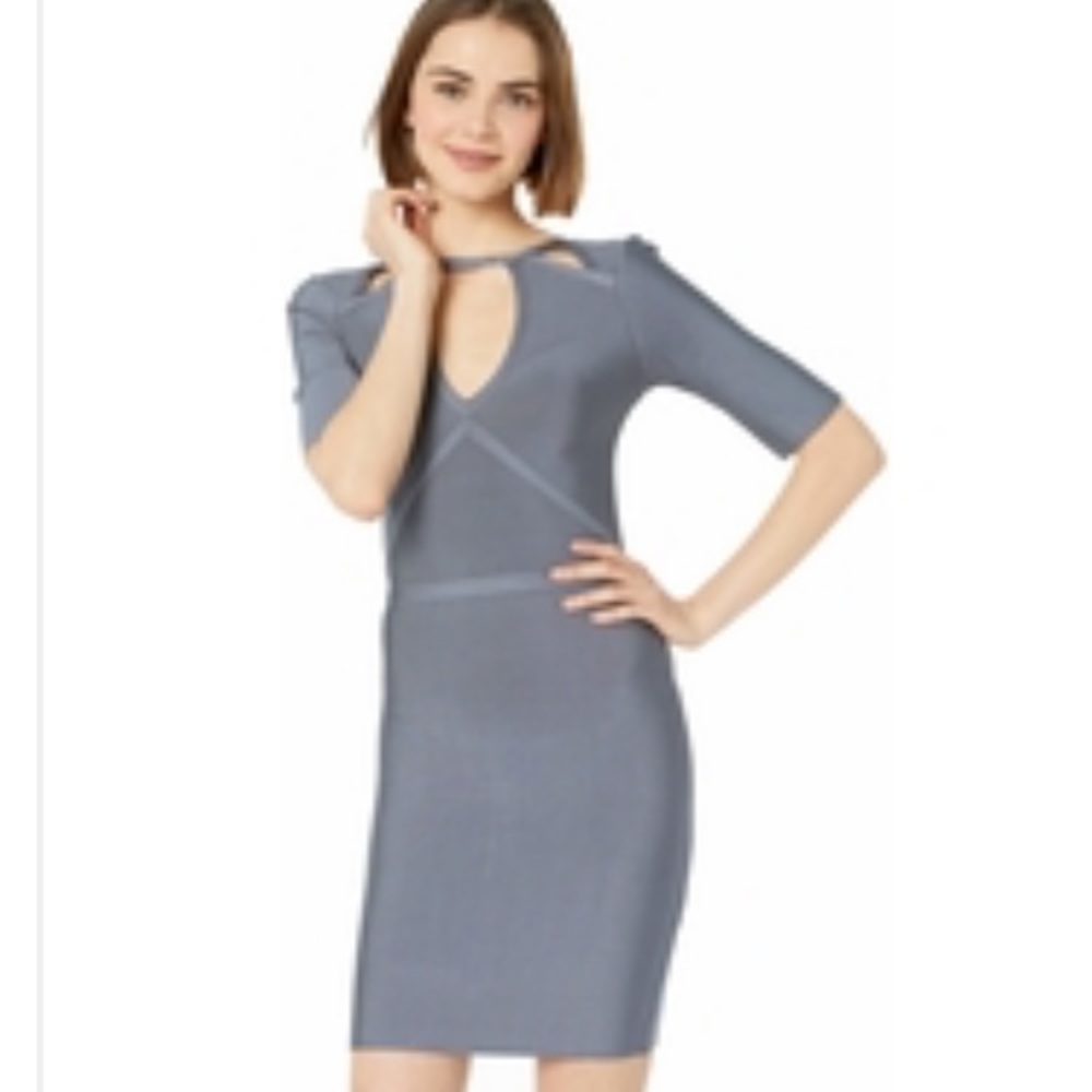 Bebe Cutout Bandage Dress in Grisaille. XS. NWT